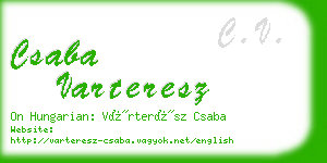 csaba varteresz business card